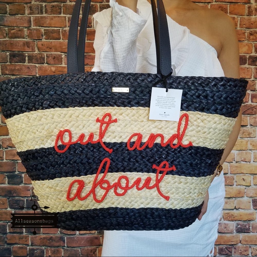 Kate spade out and about shore thing straw tote - Picture 1 of 8